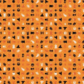Pumpkins and Potions Halloween Charms Orange Halloween Fabric - Kimberbell - Maywood Studios - Cotton Halloween Fabric MAS10573-O