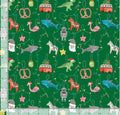 DS-Cats Pajamas Stella D2824 Fir - Sleighin' It Cotton Fabric- 100% Cotton - Continuous cuts