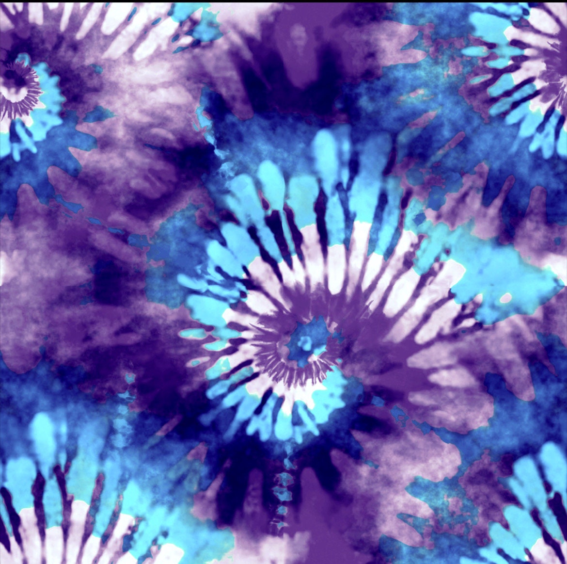 Purple Tie Dye 100% Cotton Fabric- Cotton -