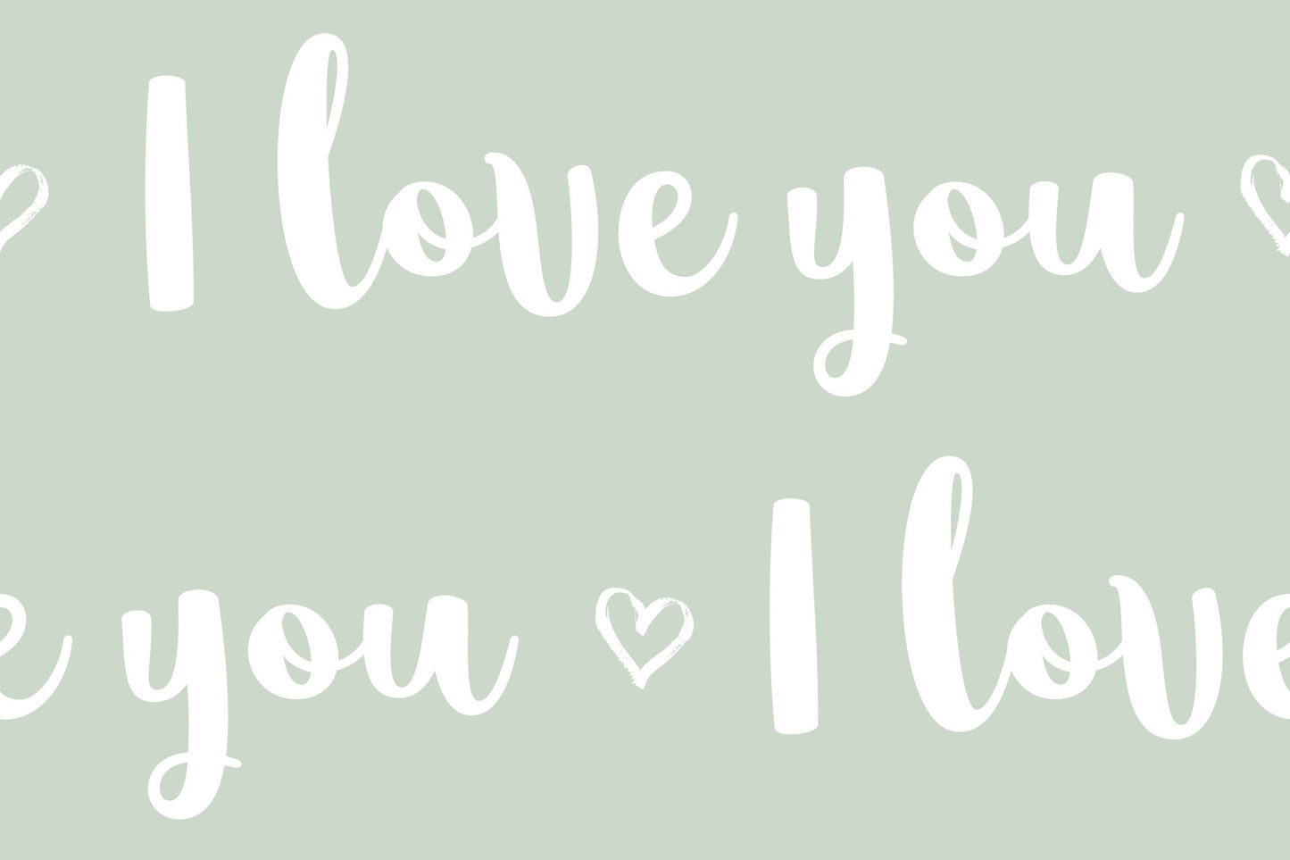 I Love You Words - Multiple Colors Available - 100% Cotton Continuous cuts.