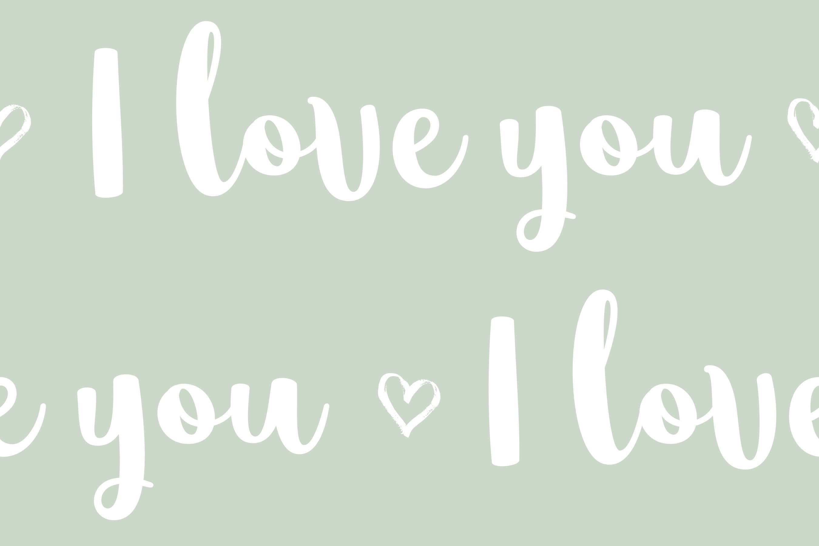 I Love You Words - Multiple Colors Available - 100% Cotton Continuous cuts.