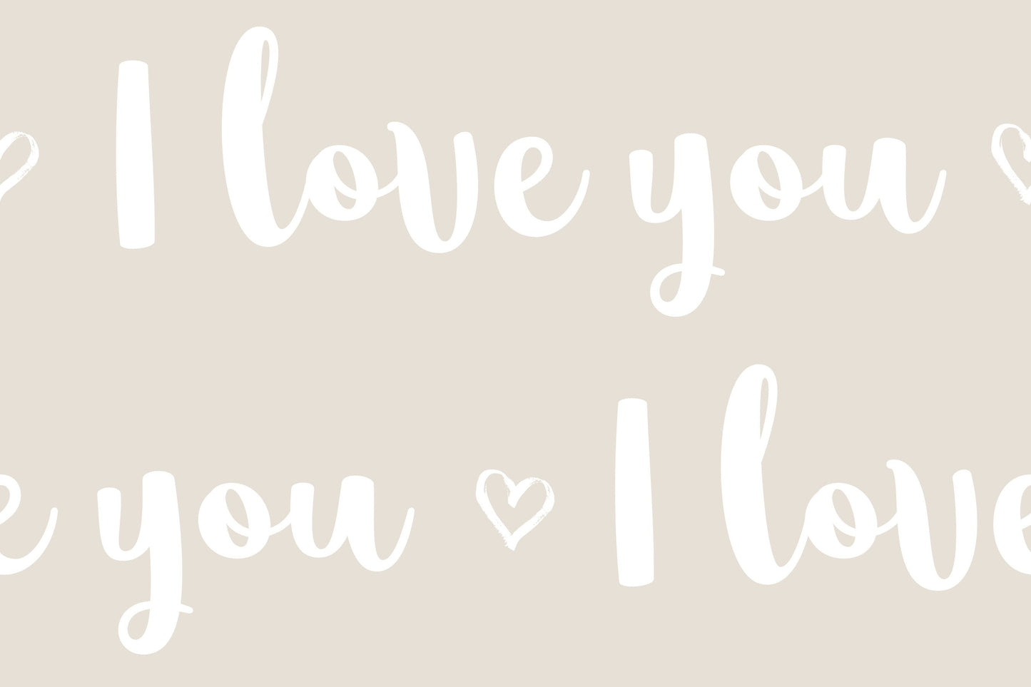 I Love You Words - Multiple Colors Available - 100% Cotton Continuous cuts.