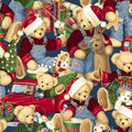 Teddy Christmas Fabric - 100% Cotton-SPR79137-A620315