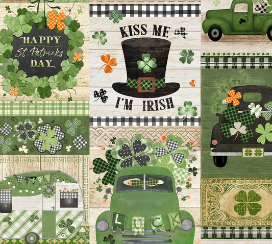 Shamrockin' 3WI22245-MLT by Beth Albert for 3 Wishes Fabrics100% Cotton - continuous cuts
