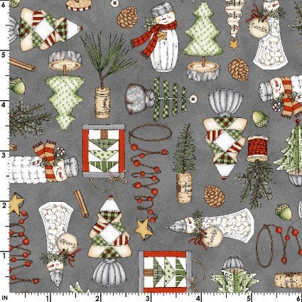 Homemade Decorations Christmas Cotton Fabric MAS10551- Homemade Holidays -Maywood Studios