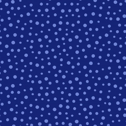 SusyBee Irregular Dots Cotton Fabric -Navy/Blue 100% Cotton Continuous cuts- WSBSB20171-780 Blender