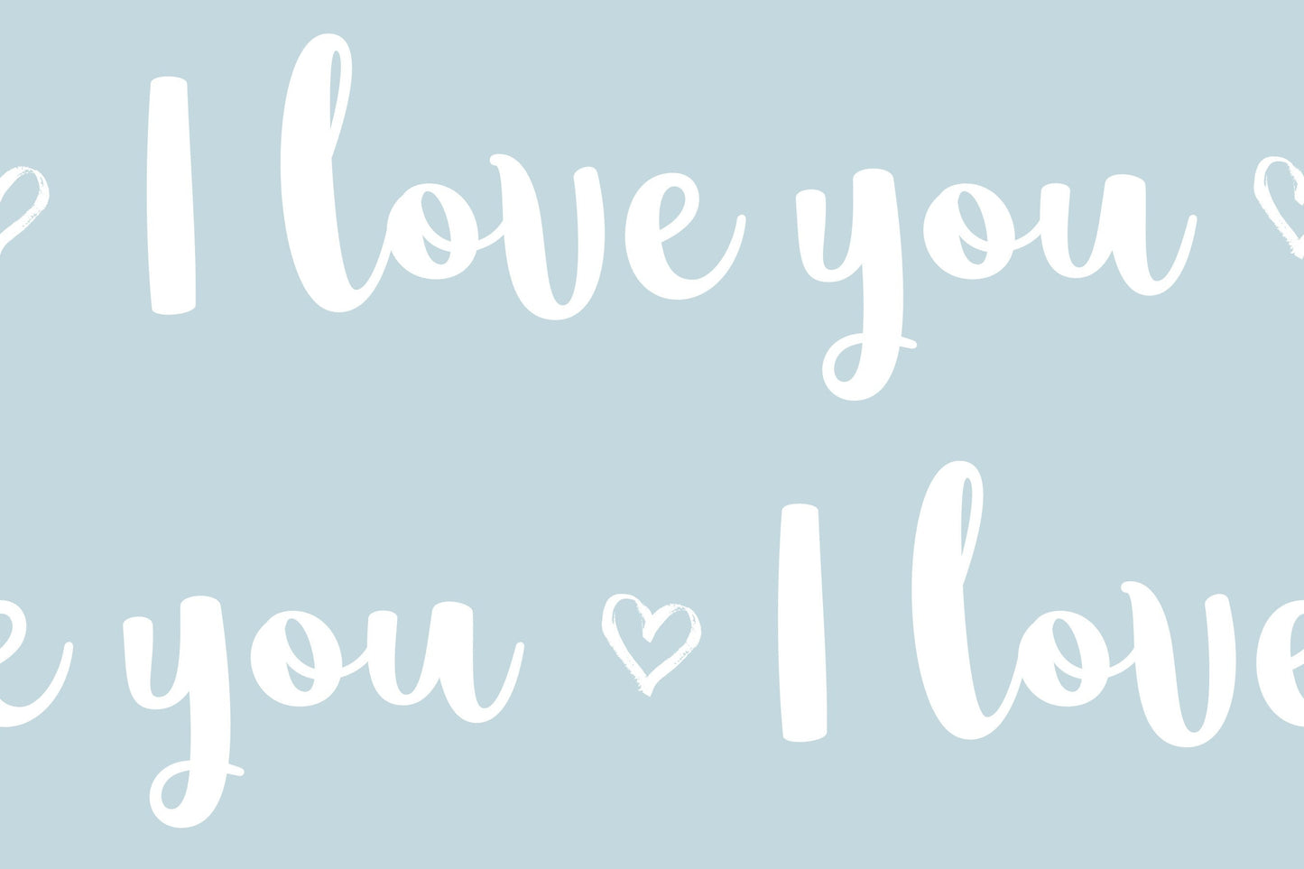 I Love You Words - Multiple Colors Available - 100% Cotton Continuous cuts.