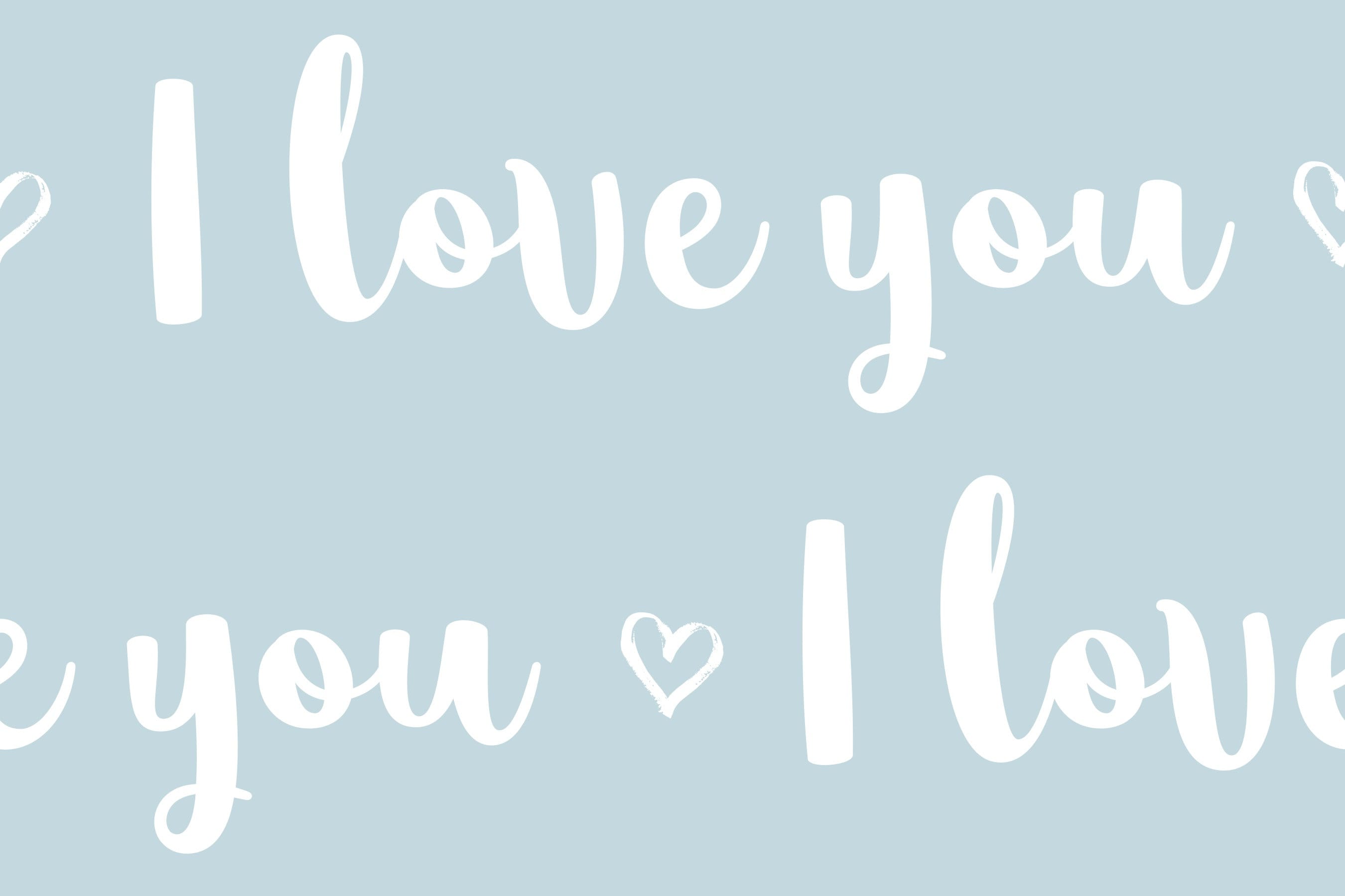 I Love You Words - Multiple Colors Available - 100% Cotton Continuous cuts.
