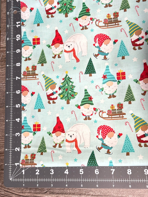 Be Merry 3WI22277-BLU Polar Friends by Lisa Perry for 3 Wishes Fabrics-Continuous Cuts- 100% Cotton - 3 Wishes Fabrics
