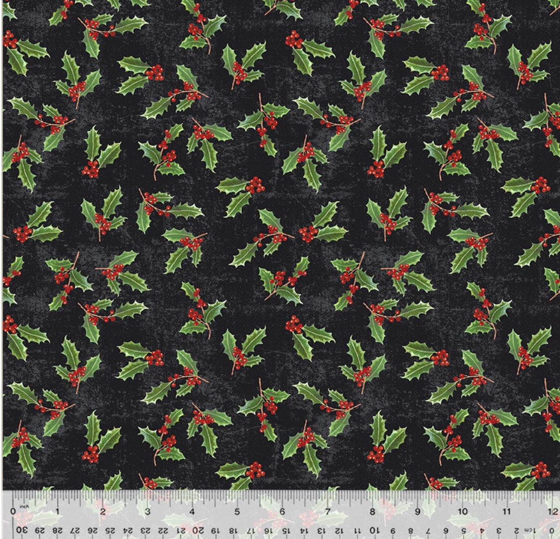 Holiday Splendor by Whistler Studios 100% cotton fabric- Continuous Cuts- windham Fabrics- 54067-1