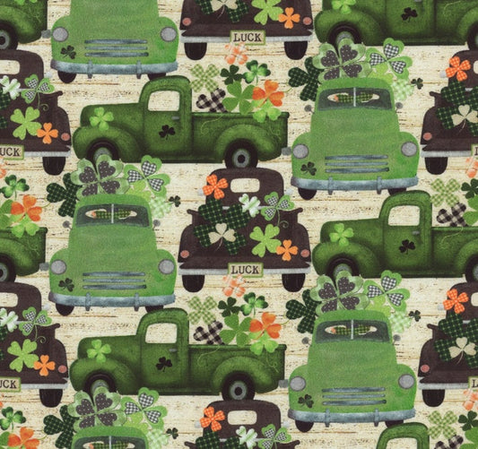 Shamrockin' 3WI22241-CRM by Beth Albert for 3 Wishes Fabrics100% Cotton - continuous cuts