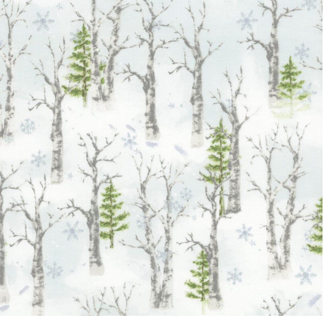 Snowflake Lodge 3WI22214-WHT by Courtney Morgenstern for 3 Wishes Fabrics - 100% Cotton Fabric