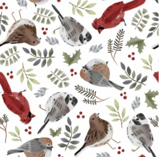 Christmas in the Country 22283 White - 3 Wishes Fabrics - 100% Cotton Fabric