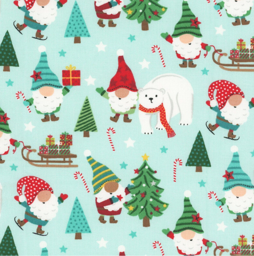 Be Merry 3WI22277-BLU Polar Friends by Lisa Perry for 3 Wishes Fabrics-Continuous Cuts- 100% Cotton - 3 Wishes Fabrics