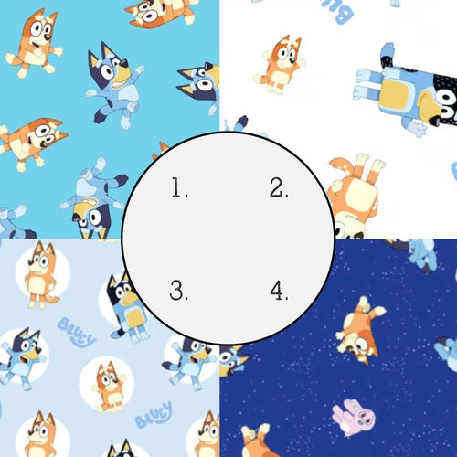 Bluey 100% Cotton Fabric-- continuous cuts - Craft Supply - Licensed Print