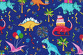 Party Dinos Novelty Corton Fabric - Roar Cotton Fabric - Cute- roar- continuous cuts 100% Cotton