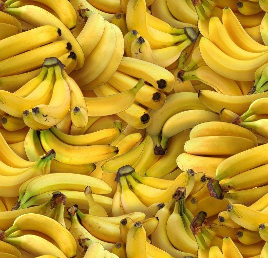 Elizabeth Studios Banana Novelty Cotton fabric -100% Cotton - Food