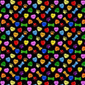 Dogs Love on Black Cotton fabric - 100% Cotton - Continuous Cuts - Fabric Traditions