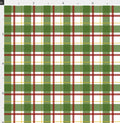 Red Green Plaid Christmas Cotton Fabric- continuous cuts
