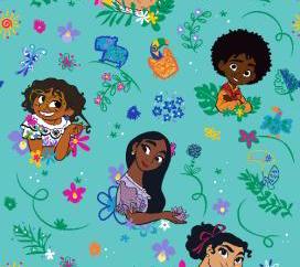Encanto Floral Swirl Cotton fabric- 100% Cotton -SC-Disney 77805-A620715 Licensed Fabric
