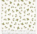 WF-A Very Terri Christmas 54107-4 Ivory - Holly Leaves - 100% Cotton Fabric- Continuous Cuts