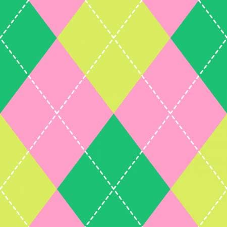 Freckle and Lollie Court & Club Argyle Cotton Fabric -100% Cotton - FLCC D150 A Pink Argyle - Blender