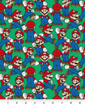 Super Mario Toss Fabric - 100% Cotton Fabric - Continuous cuts -Licensed Fabric