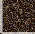 Happiness Paw Prints Cotton fabric 100% Cotton - Continuous Cuts- TT-Dog CD3320 Black - Dog Paws