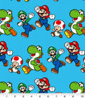 Super Mario Friends Jump fabric- 100% Cotton - Licensed Fabric