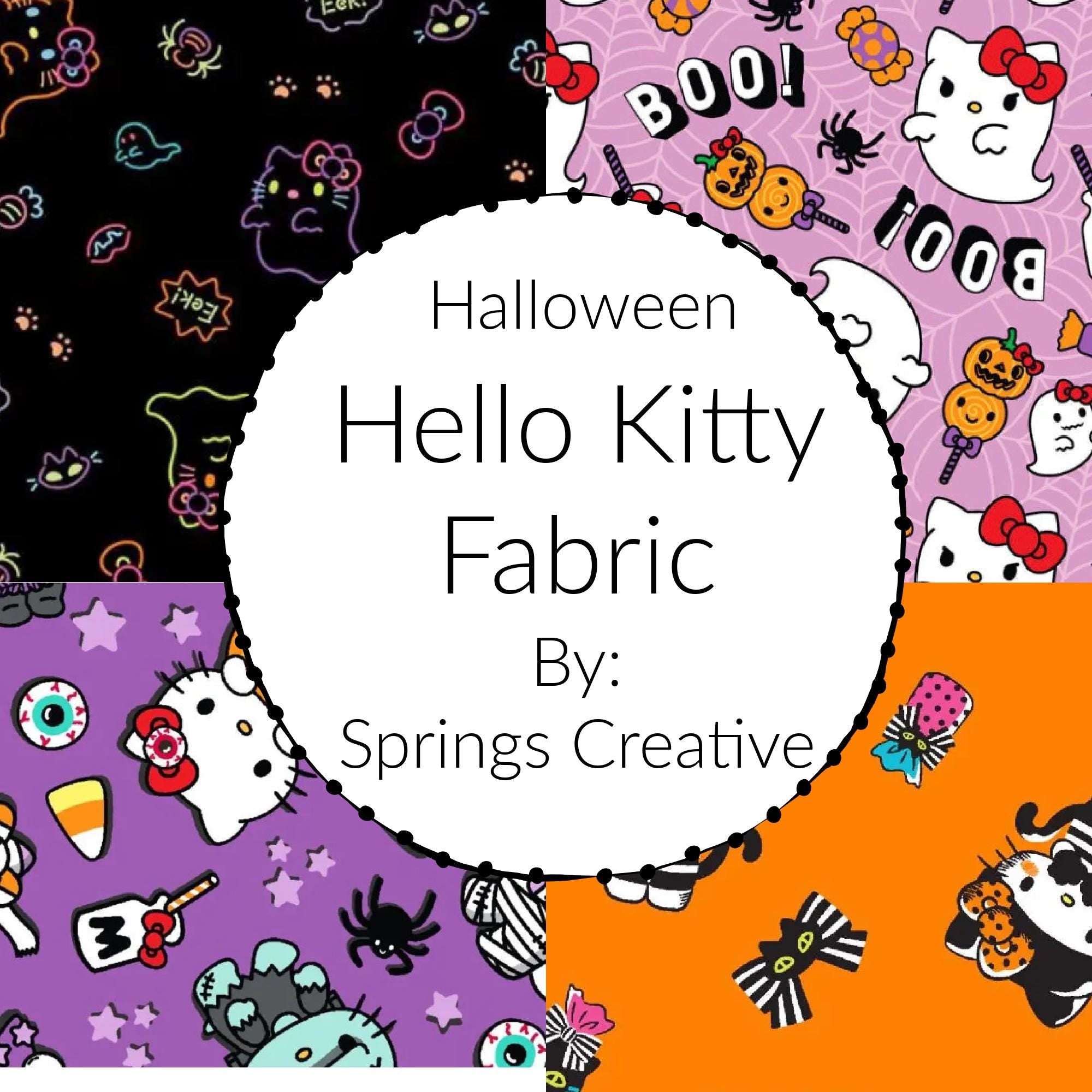 Hello Kitty Halloween Fabric. By Springs Creative - 100% Cotton - Continuous Cuts