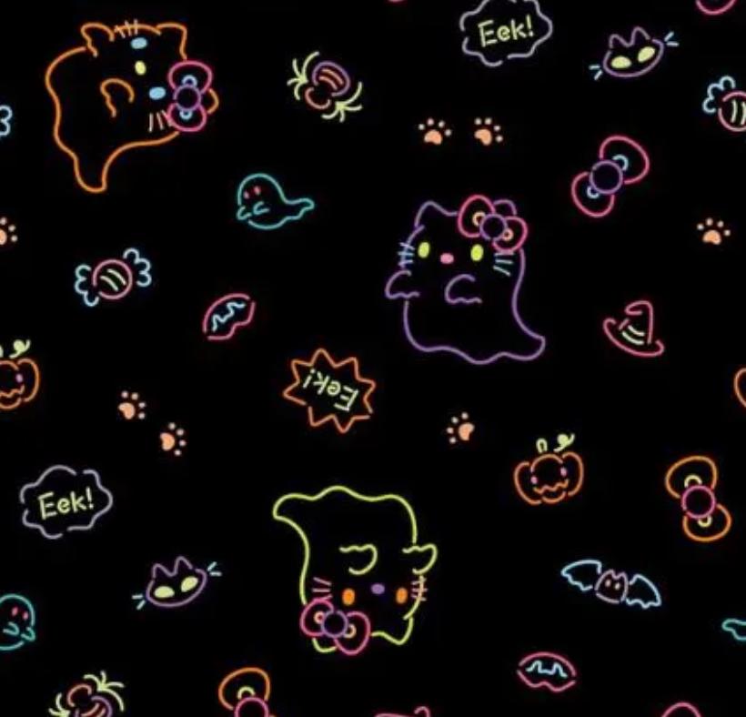 Hello Kitty Halloween Fabric. By Springs Creative - 100% Cotton - Continuous Cuts