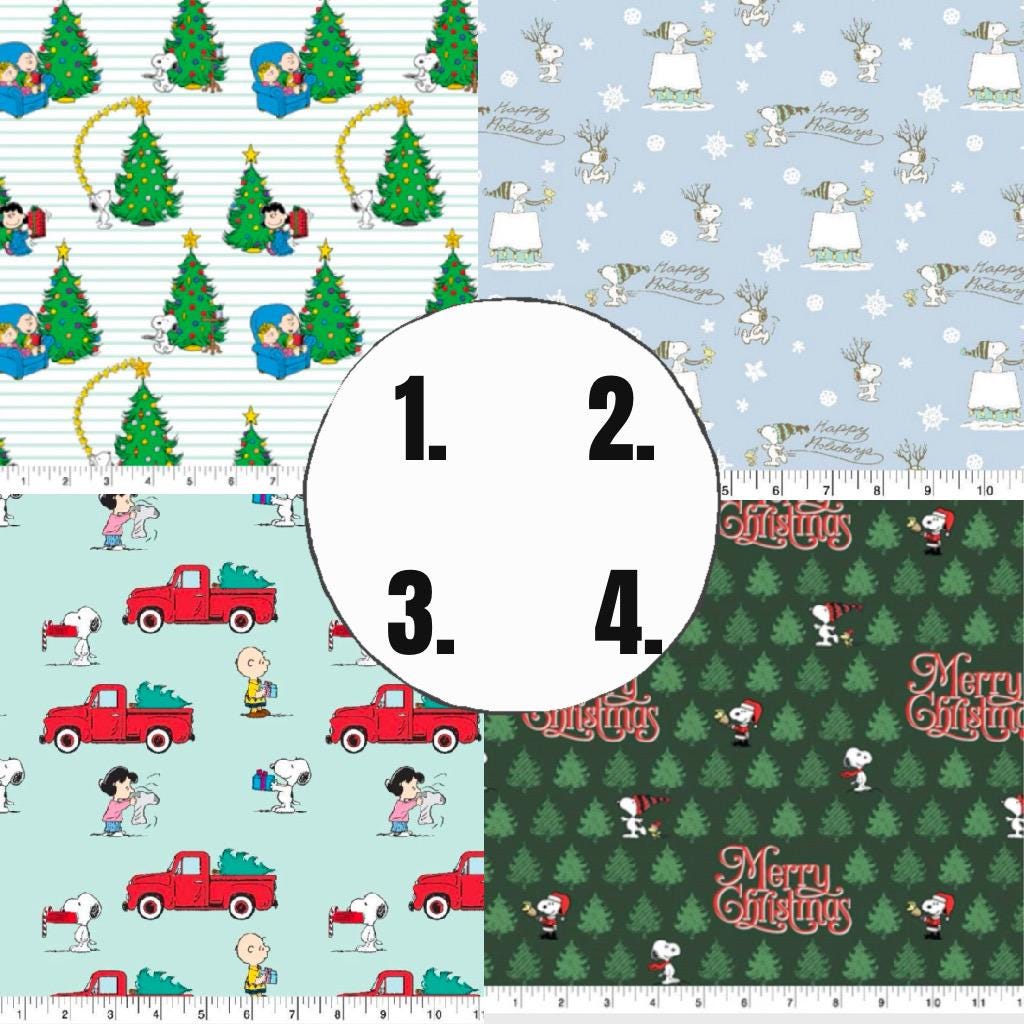 Peanuts Character Christmas cotton fabric-100% Cotton - Christma
