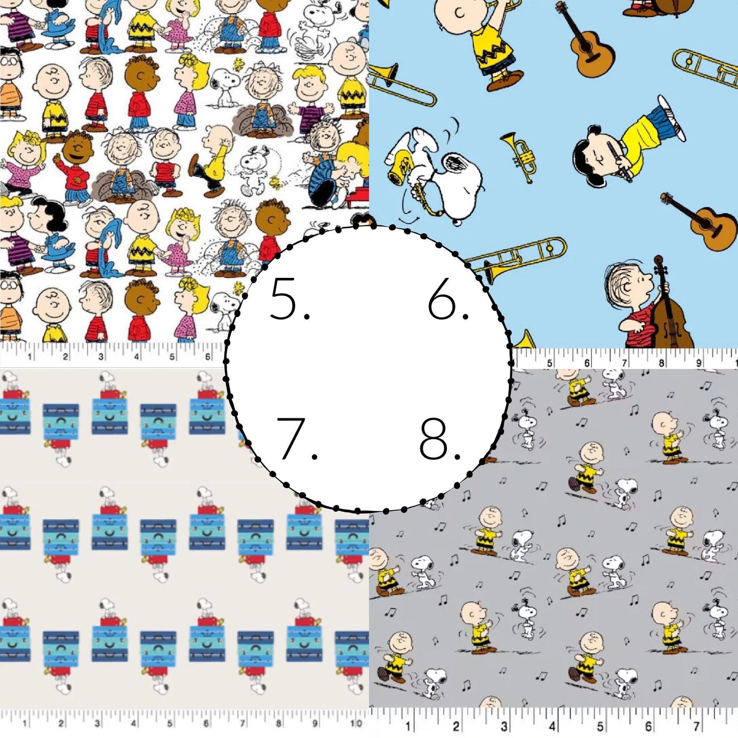 Character Fabric- Peanuts - 100% Cotton - continuous cuts Licensed Fabric