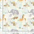 Grasslands Nursery Noah’s Ark Fabric - 100% Cotton - Continuous cuts DS-Grasslands Stella D2929 White