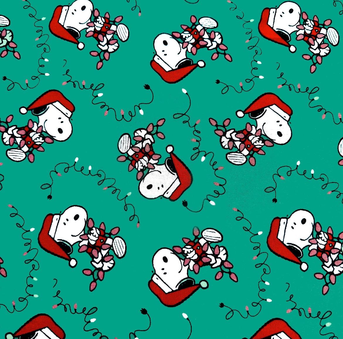 Peanuts Character Christmas cotton fabric-100% Cotton - Christma