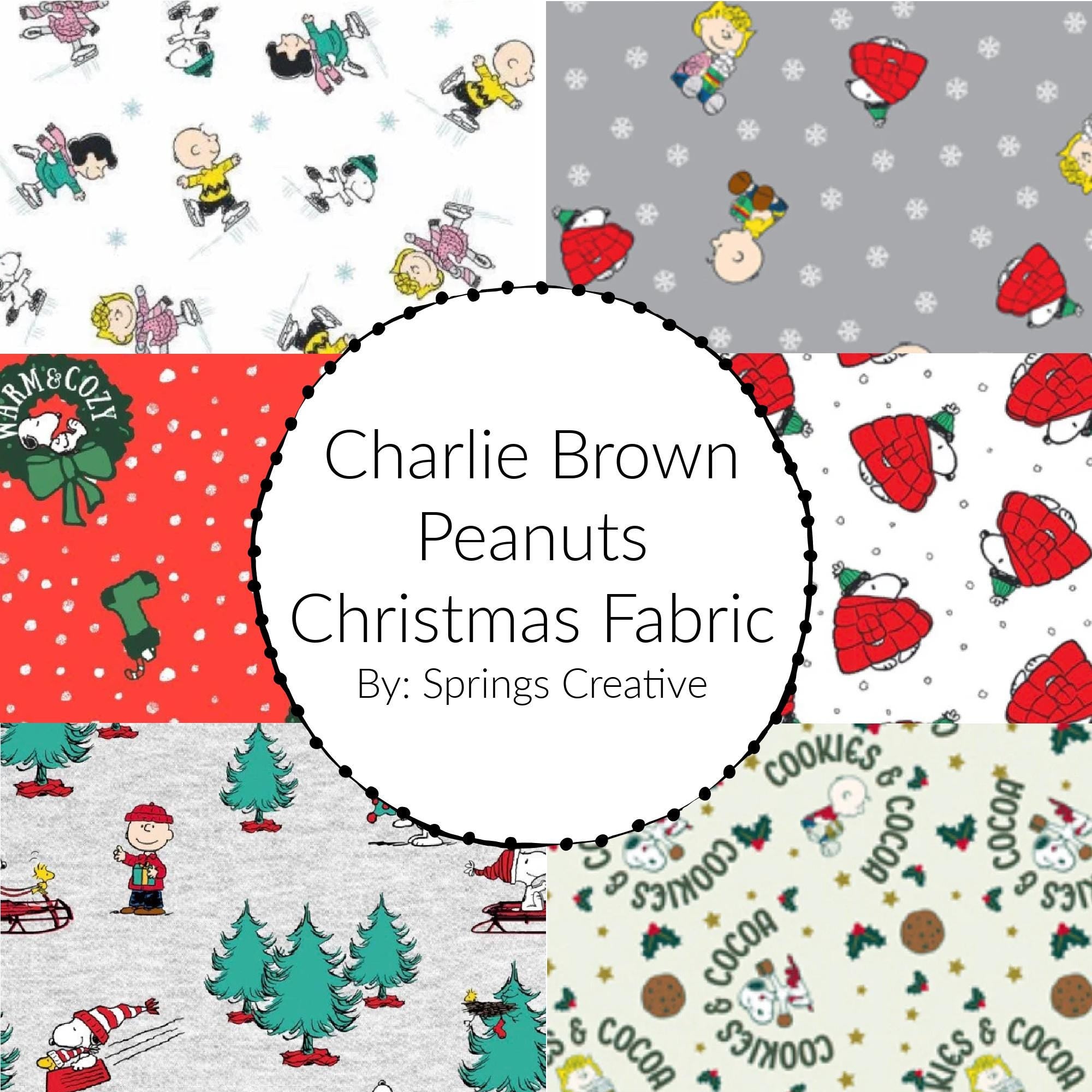 Peanuts Character Christmas cotton fabric-100% Cotton - Christma