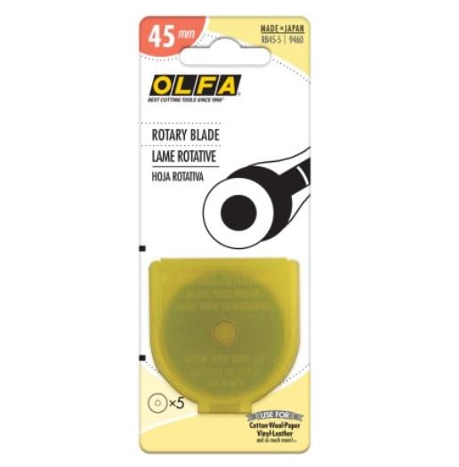 Olfa 45 mm rotary blade refills - quantity 1, 5 or 10 packs