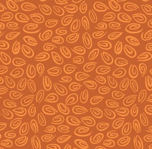SusyBee Orange Swirls Cotton Fabric - 100% Cotton  - Fat Quarters  and continuous cuts- WSBSB20103-450 Chili