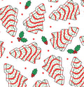 Christmas Tree Cakes Cotton fabric-100% Cotton - Continuous Cuts -Drewie Pie Fabrics