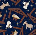 Christmas Manger Peace fabric- 100% Cotton - Continuous Cuts