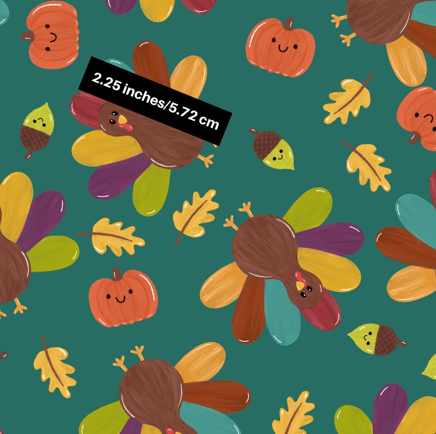 Fall Turkeys Cotton fabric - Thanksgiving- Fall- Autumn- Gobble Gobble 100% Cotton - Drewie Pie Fabrics