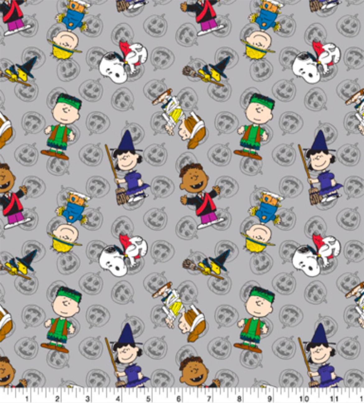 Thanksgiving & Pumpkin Patch character cotton fabric - 100% Cotton - Peanuts