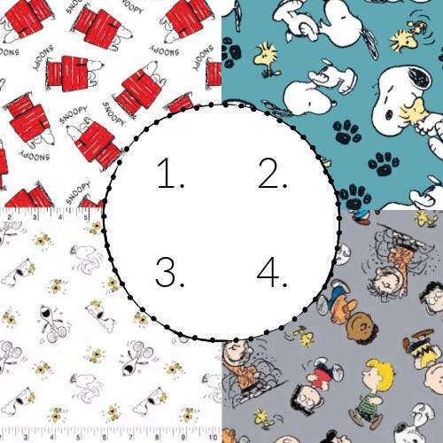 Character Fabric- Peanuts - 100% Cotton - continuous cuts Licensed Fabric