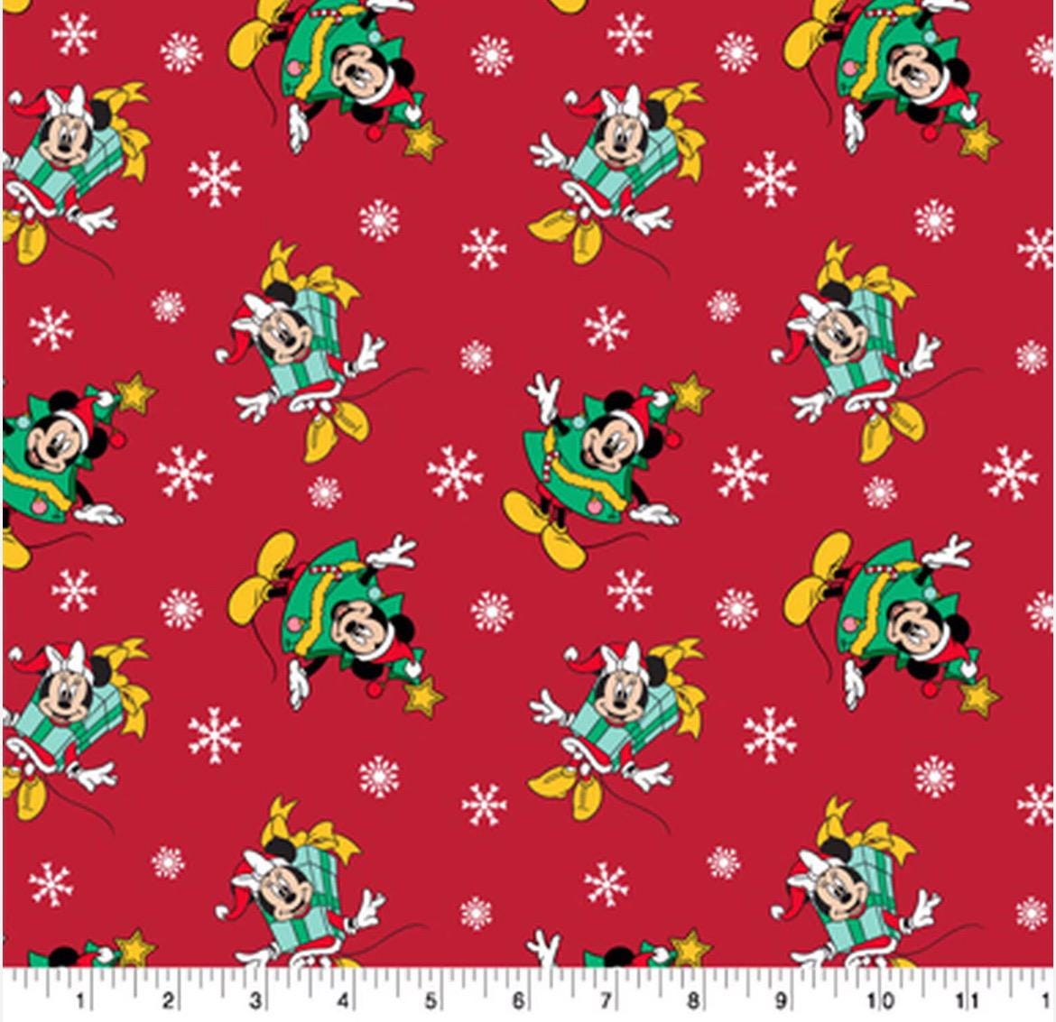 Mickey and Minnie Mouse Present Christmas character Disney and Friends fabric - 100% Cotton - Licensed Fabric