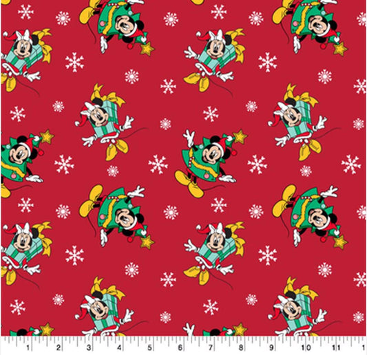Mickey and Minnie Mouse Present Christmas character Disney and Friends fabric - 100% Cotton - Licensed Fabric