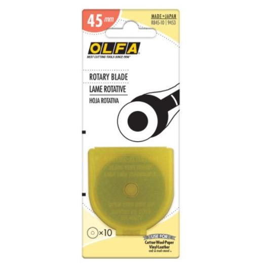 Olfa 45 mm rotary blade refills - quantity 1, 5 or 10 packs