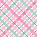 Pink Bias Plaid Wonderland Christmas Cotton fabric- 100% Cotton - Continuous Cuts