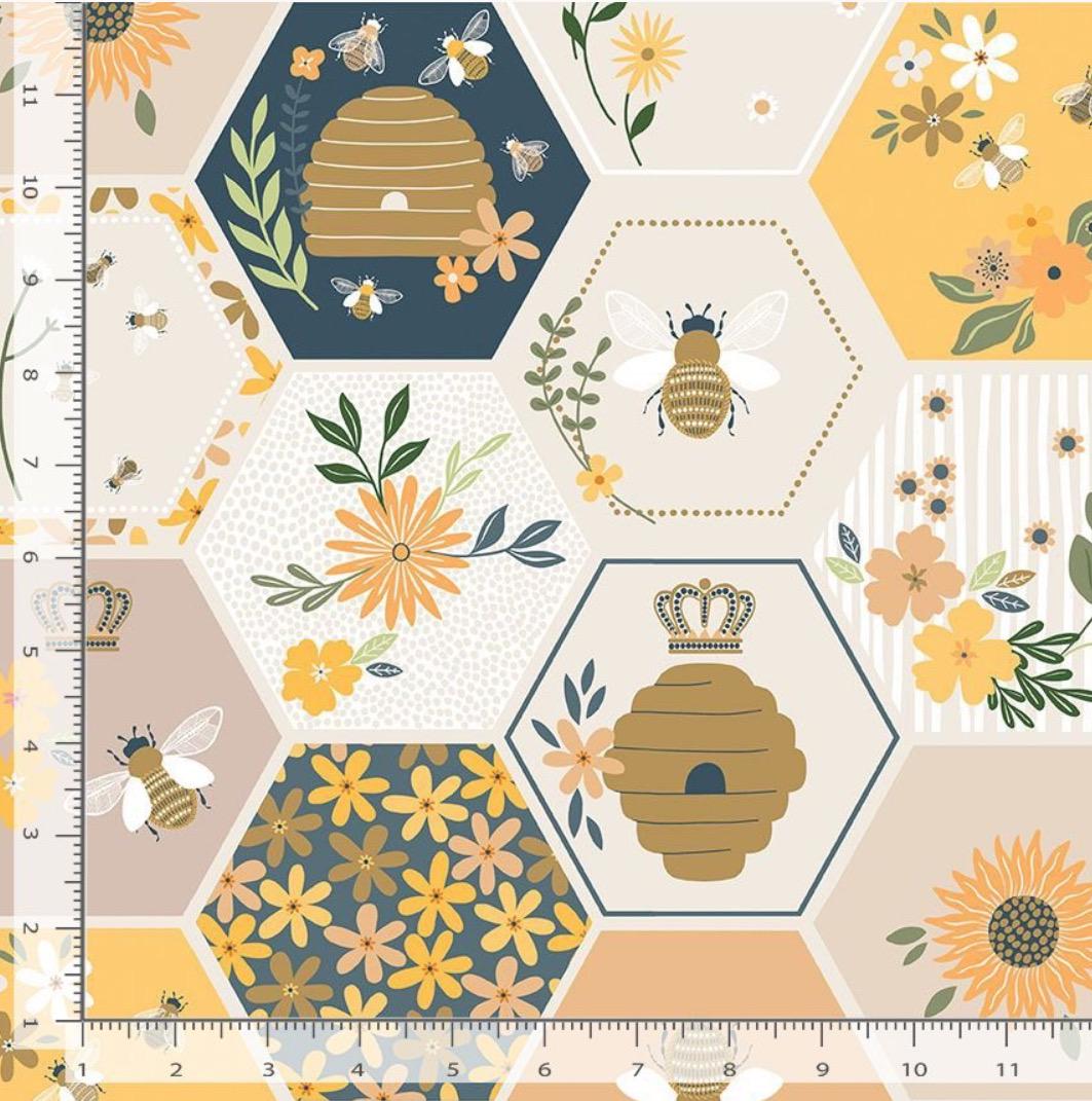 DS-The Bee's Knees - Stella D3052 Multi - The Bee's Knees Cotton fabric Continuous cuts 100% Cotton -
