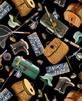 TT-Nature CD6403 Black Fishing Gear Cotton fabric- continuous cuts- fast shipping!