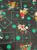 Vintage Looney Toons 1993 Cotton fabric- - 100% Cotton - continuous cuts- Licensed Fabric